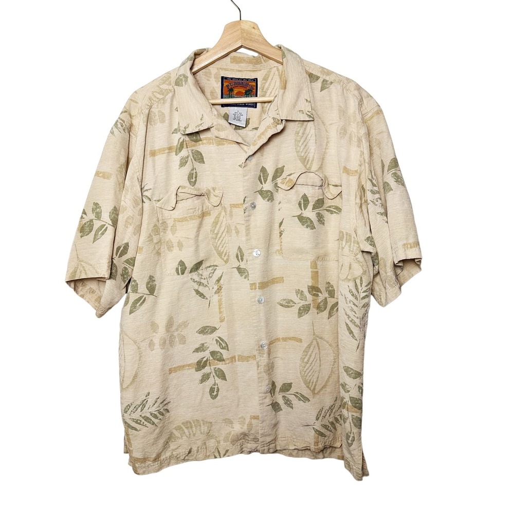 Pusser's West Indies Button Up Shirt Men's Silk Short Sleeve s L